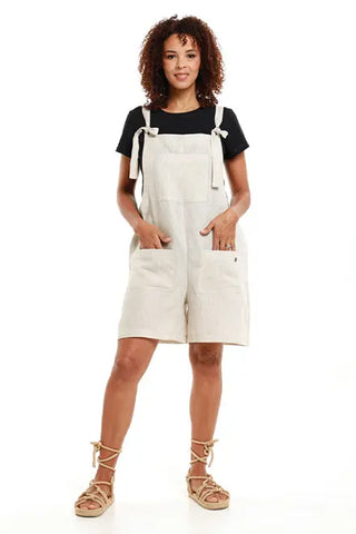 Nix Short Linen Dungarees