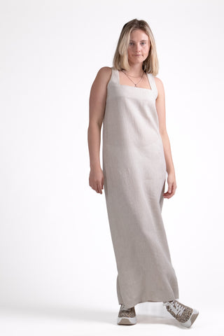 D-1 Elegant Square Neck Maxi Dress