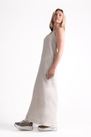 D-1 Elegant Square Neck Maxi Dress