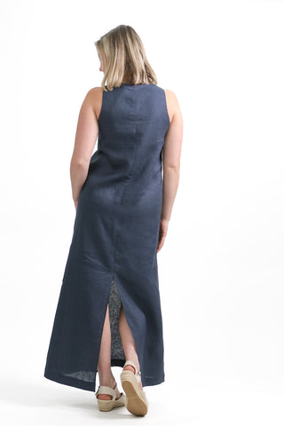 D-1 Elegant Square Neck Maxi Dress