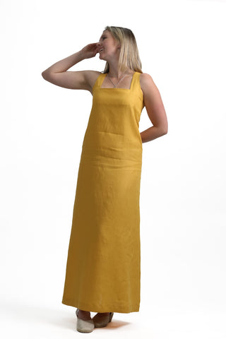 D-1 Elegant Square Neck Maxi Dress