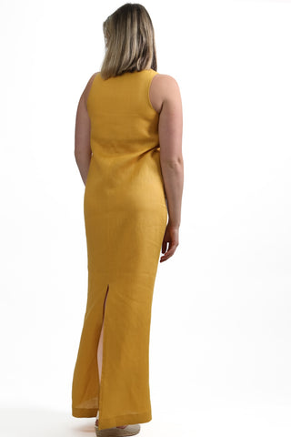 D-1 Elegant Square Neck Maxi Dress