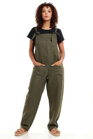 Nix Long Linen Dungarees