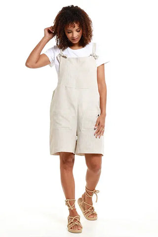 Nix Short Linen Dungarees