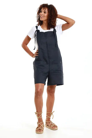 Nix Short Linen Dungarees
