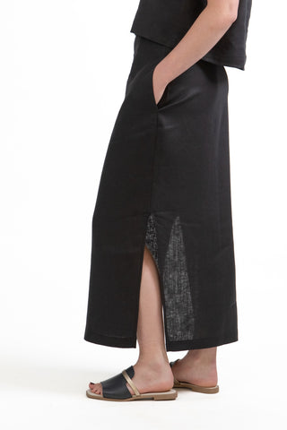 S-1 Linen Pull-On Skirt