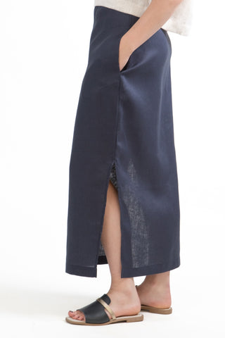 S-1 Linen Pull-On Skirt