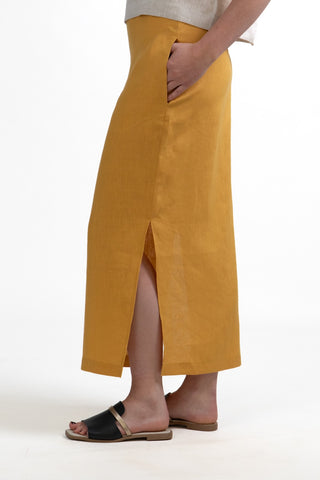 S-1 Linen Pull-On Skirt