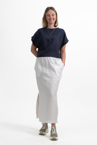 S-1 Linen Pull-On Skirt