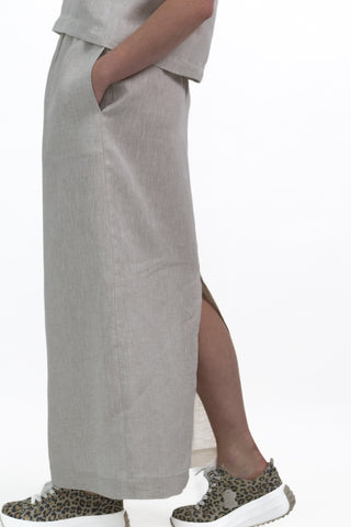 S-2 Linen Pull-On Skirt