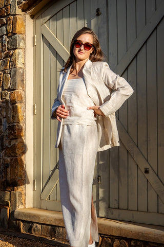 S-2 Linen Pull-On Skirt