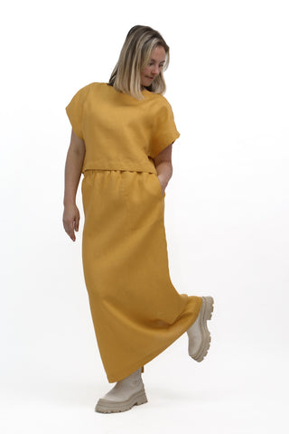 S-2 Linen Pull-On Skirt