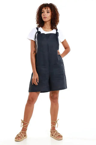 Nix Short Linen Dungarees
