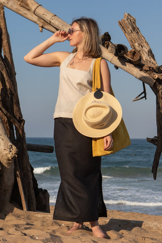 T-3 Square Neck Linen Top