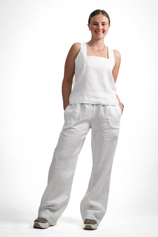 T-3 Square Neck Linen Top