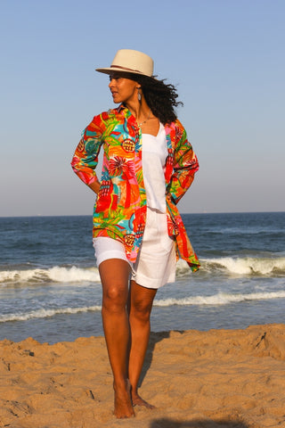 T-3 Square Neck Linen Top