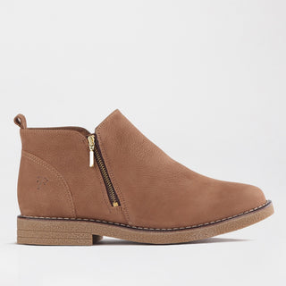 Ankle Boot with Gold Zip