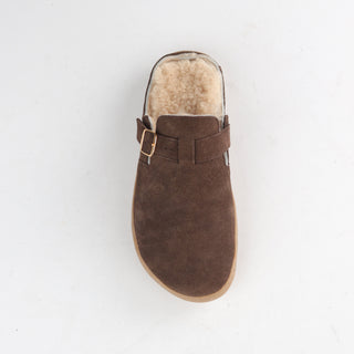 Barefoot Fur-Lined Clog Suede - 12898