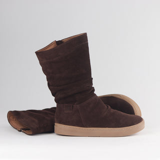 Women's Leather Ruched Midcalf Boot - 12986