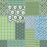 Geo green 100% cotton