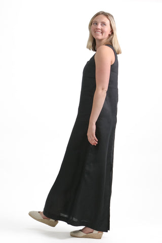 D-1 Elegant Square Neck Maxi Dress
