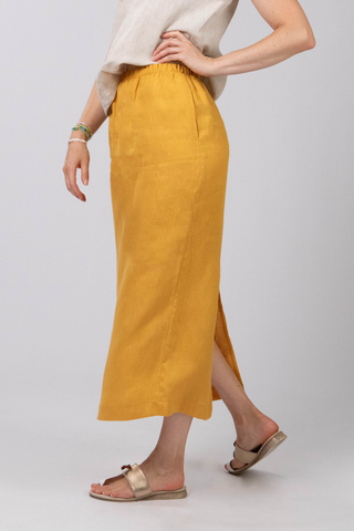 Eva Linen Pull-On Skirt