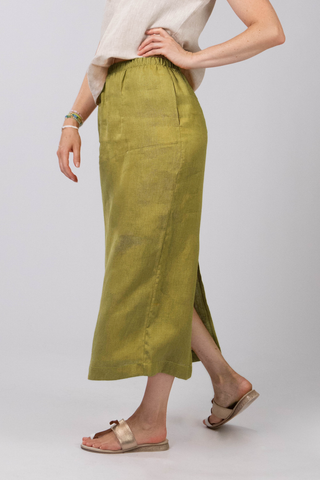 Eva Linen Pull-On Skirt