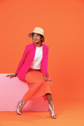 S-1 Linen Pull-On Skirt