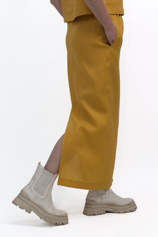 S-2 Linen Pull-On Skirt