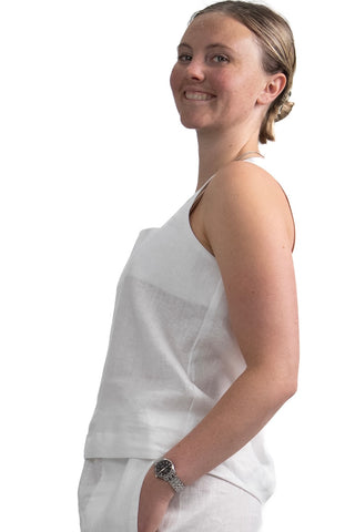 T-3 Square Neck Linen Top