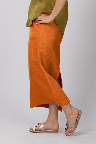 Eva Linen Pull-On Skirt