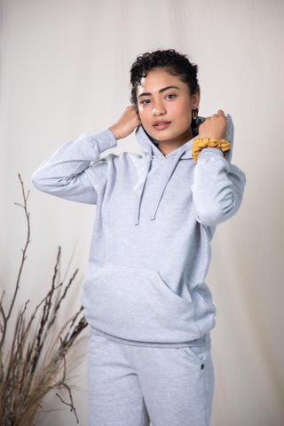 Melange Grey Hoodie