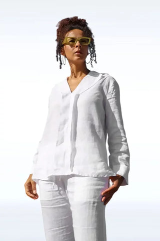 Sabrina Elegant Linen Blouse