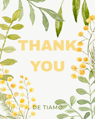 DE TIAMO Thank You Gift Card — give the gift of luxury linen clothing
