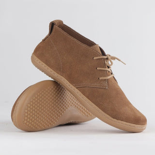 Froggie Barefoot Vellie in taupe — pair shown together