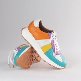 Froggie Lace-up Sneaker in bright multicoloured — pair shown together